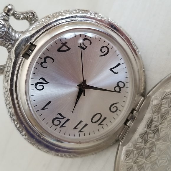 Silver Eagle Hawk Pocket Watch Stainless Steel - Picture 5 of 5